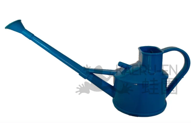 Regadera 0.9L azul con roseta metálica